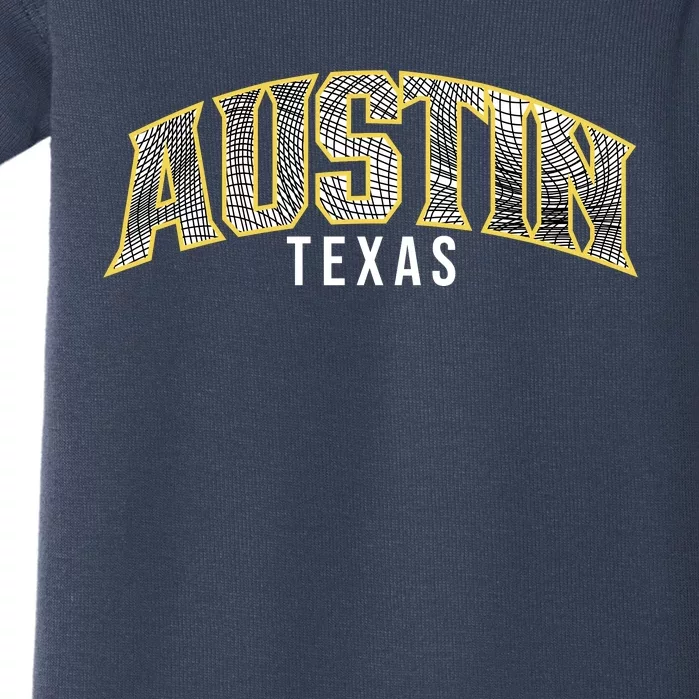 Austin Texas College Font Baby Bodysuit