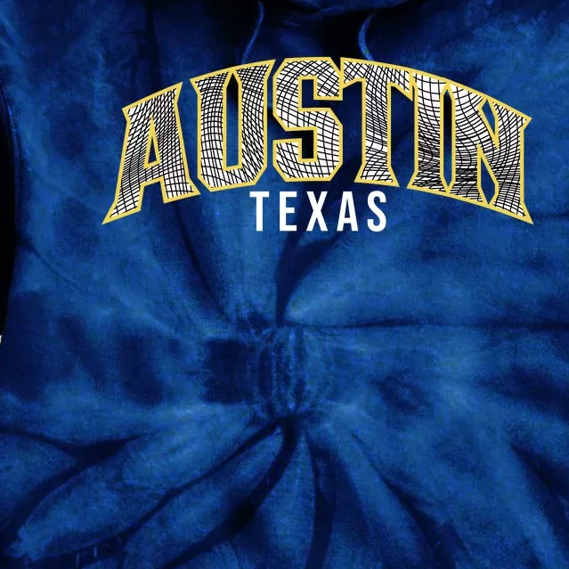 Austin Texas College Font Tie Dye Hoodie