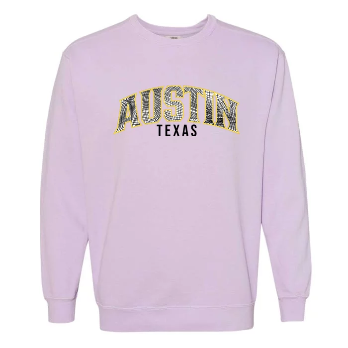 Austin Texas College Font Garment-Dyed Sweatshirt