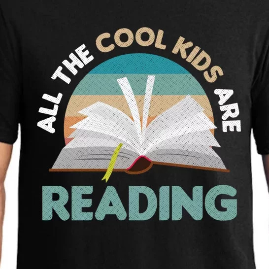 All The Cool Are Reading Read Books Reader Funny Gift Pajama Set