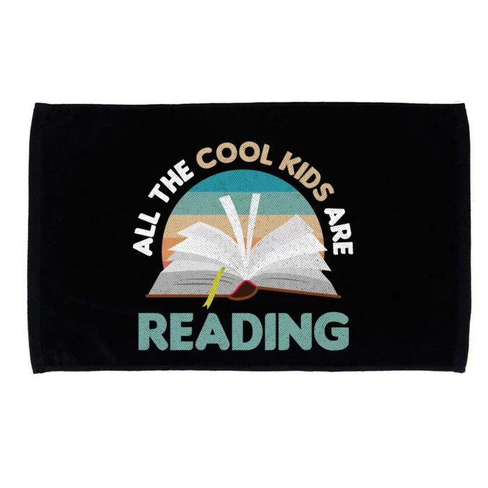 All The Cool Are Reading Read Books Reader Funny Gift Microfiber Hand Towel