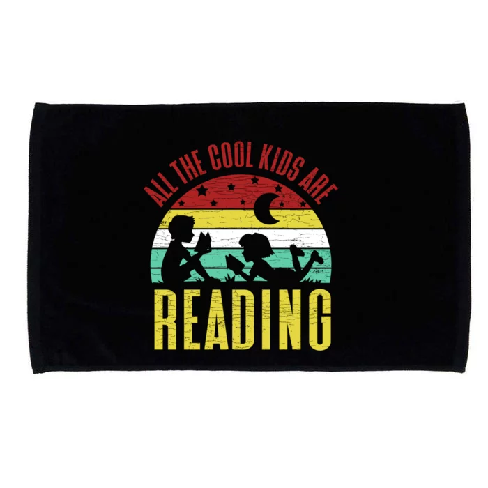 All The Cool Are Reading Teacher Gift Microfiber Hand Towel