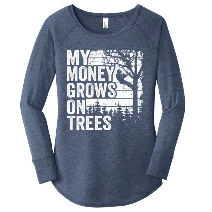 Arborists Tree Climber Vintage My Money Grows On Trees Women's Perfect Tri Tunic Long Sleeve Shirt