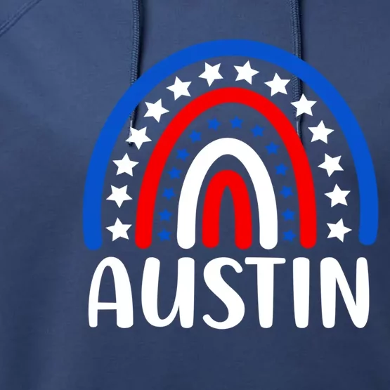 Austin Texas Cool Gift I Love Austin Texas Usa Gift Performance Fleece Hoodie