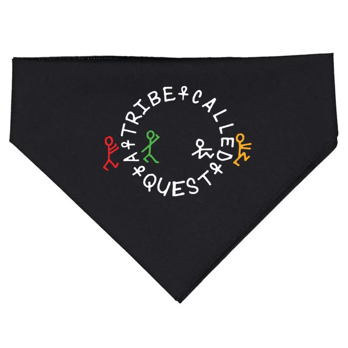 A Tribe Called Quest Circle Logo Grey Funny Gift USA-Made Doggie Bandana