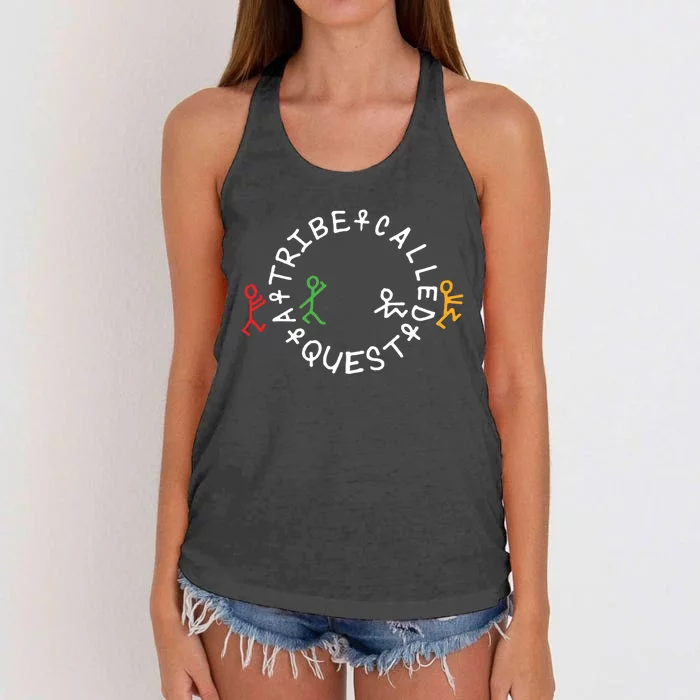 A Tribe Called Quest Circle Logo Grey Funny Gift Women's Knotted Racerback Tank