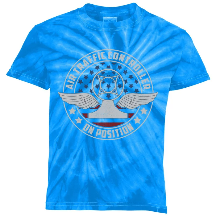 Air Traffic Controller Us Military Gift Kids Tie-Dye T-Shirt