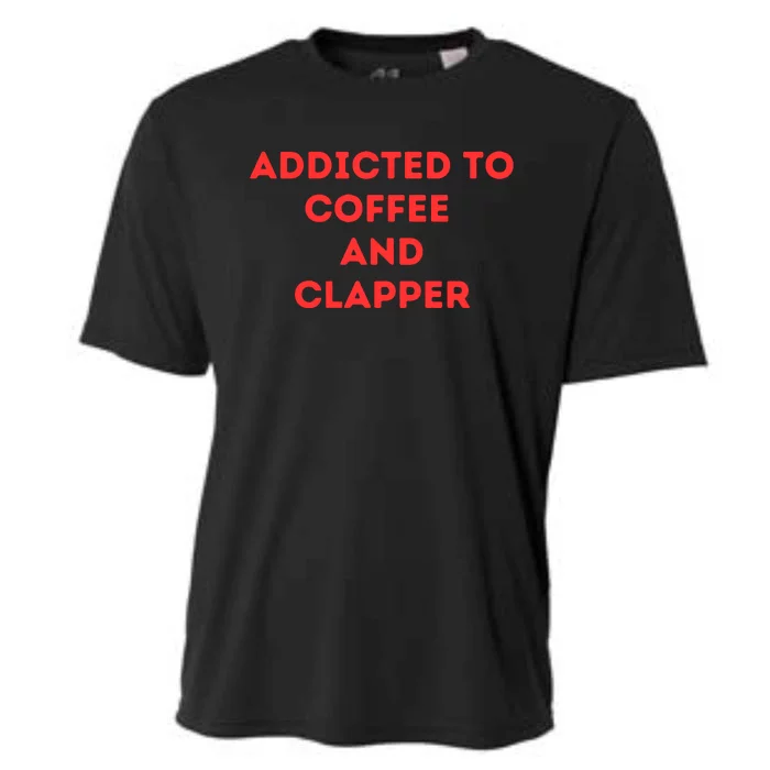 Addicted To Coffee And Clapper Cooling Performance Crew T-Shirt