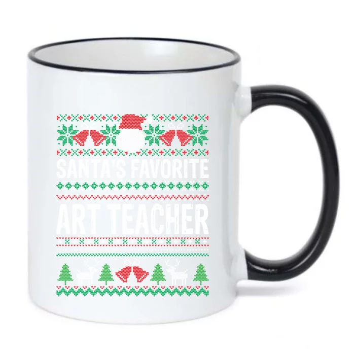 Art Teacher Christmas Gift Santas Favorite Art Teacher Great Gift Black Color Changing Mug