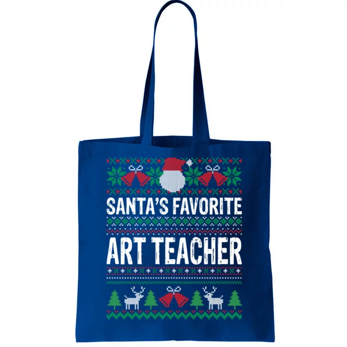 Art Teacher Christmas Gift Santas Favorite Art Teacher Great Gift Tote Bag