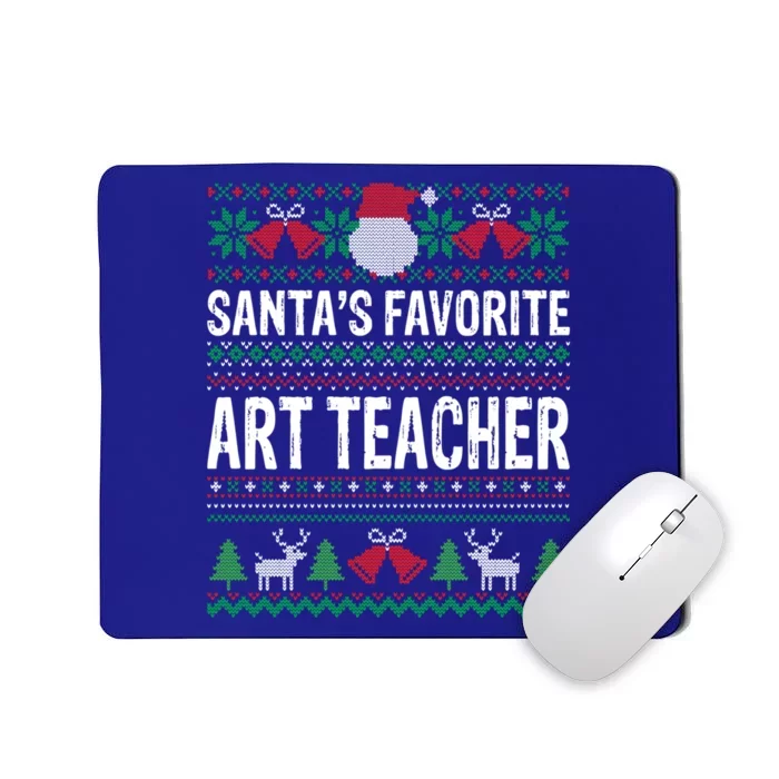 Art Teacher Christmas Gift Santas Favorite Art Teacher Great Gift Mousepad