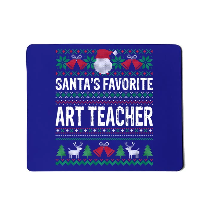 Art Teacher Christmas Gift Santas Favorite Art Teacher Great Gift Mousepad