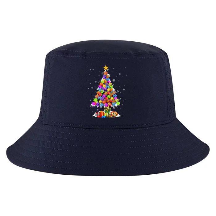 Autism Tree Christmas Pajama Autism Awareness Holiday Gifts Cool Comfort Performance Bucket Hat