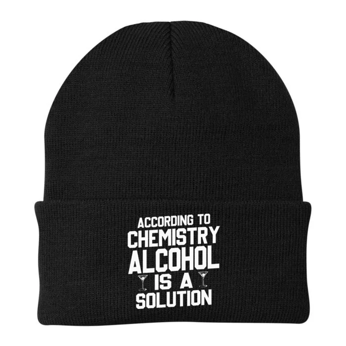 According To Chemistry Alcohol Is A Solution Knit Cap Winter Beanie