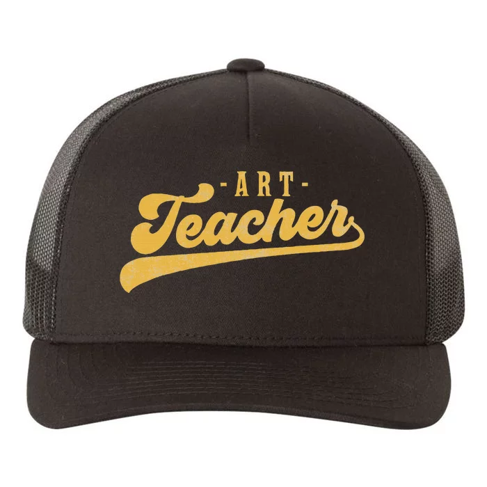 Art Teacher Cute Vintage Graphic Art Teacher Yupoong Adult 5-Panel Trucker Hat