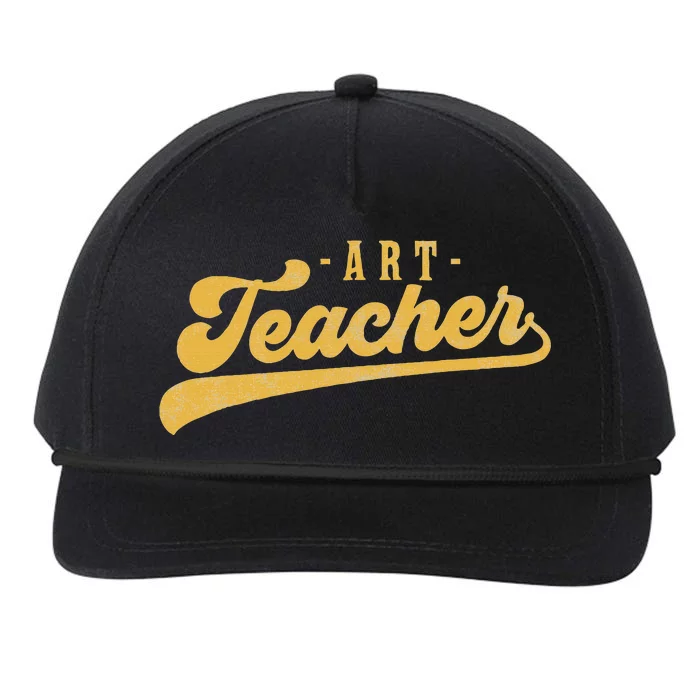 Art Teacher Cute Vintage Graphic Art Teacher Snapback Five-Panel Rope Hat