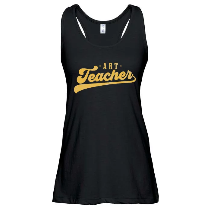 Art Teacher Cute Vintage Graphic Art Teacher Ladies Essential Flowy Tank