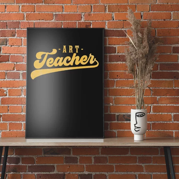 Art Teacher Cute Vintage Graphic Art Teacher Poster