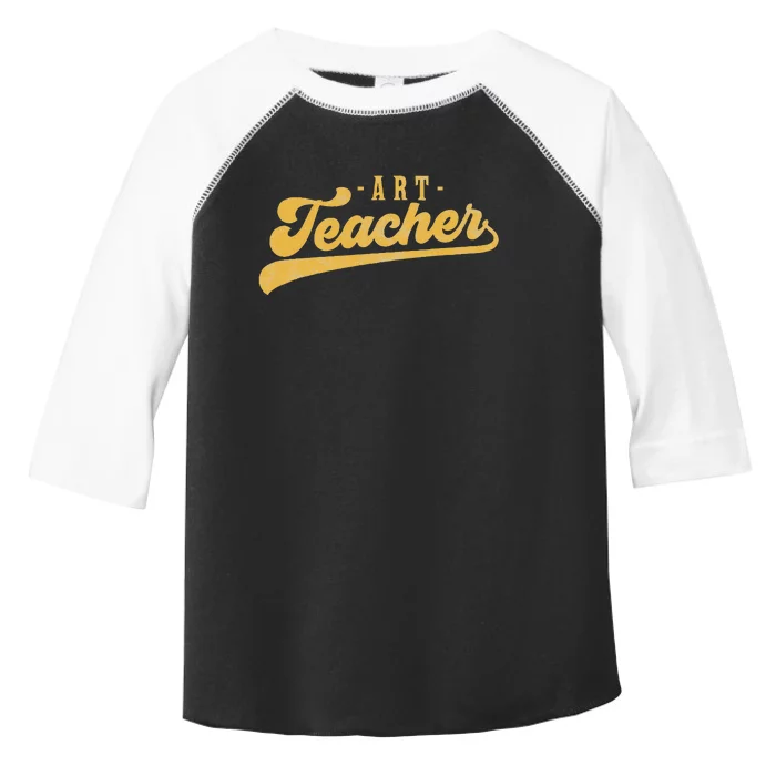 Art Teacher Cute Vintage Graphic Art Teacher Toddler Fine Jersey T-Shirt