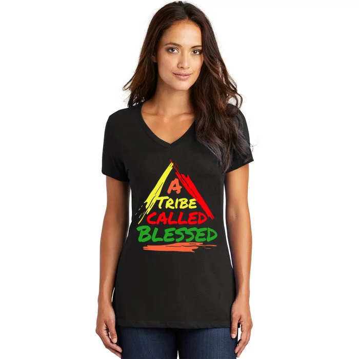 A Tribe Called Blessed Women's V-Neck T-Shirt