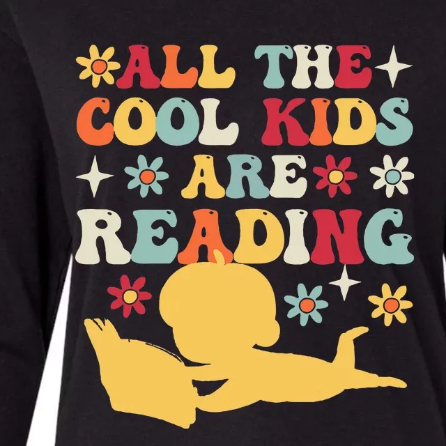 All The Cool Are Reading Book Lover Librarian Bookworm Womens Cotton Relaxed Long Sleeve T-Shirt