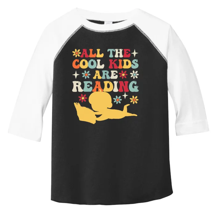 All The Cool Are Reading Book Lover Librarian Bookworm Toddler Fine Jersey T-Shirt