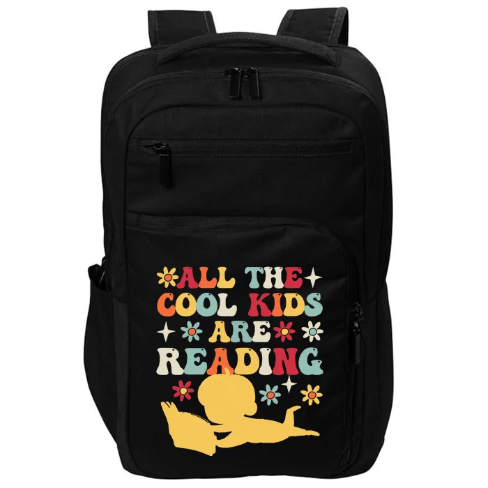 All The Cool Are Reading Book Lover Librarian Bookworm Impact Tech Backpack