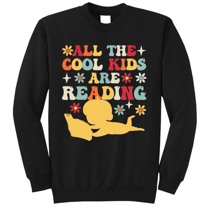 All The Cool Are Reading Book Lover Librarian Bookworm Tall Sweatshirt