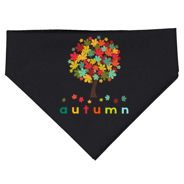 Autumn Tree Colorful Festive USA-Made Doggie Bandana