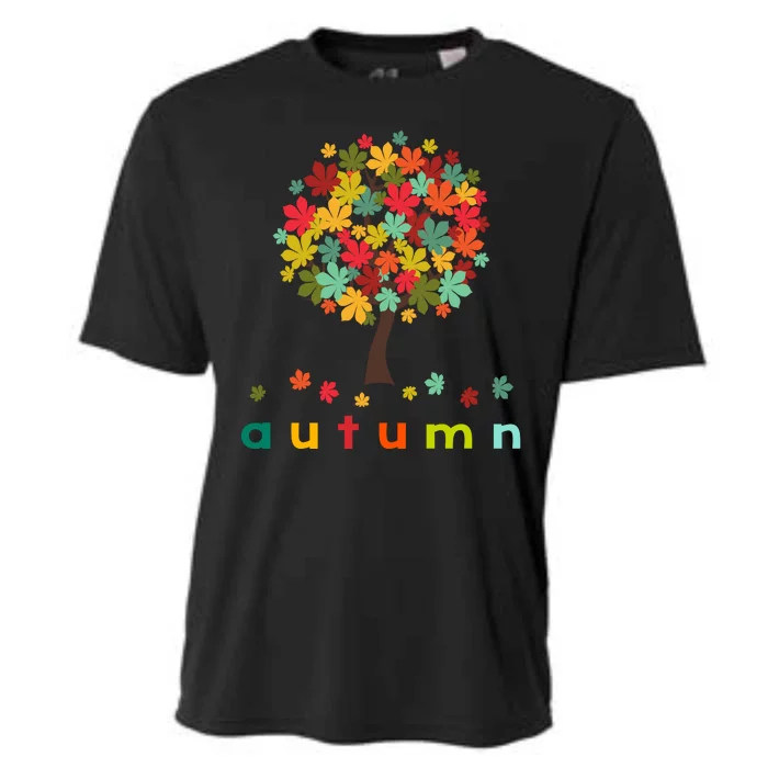 Autumn Tree Colorful Festive Cooling Performance Crew T-Shirt