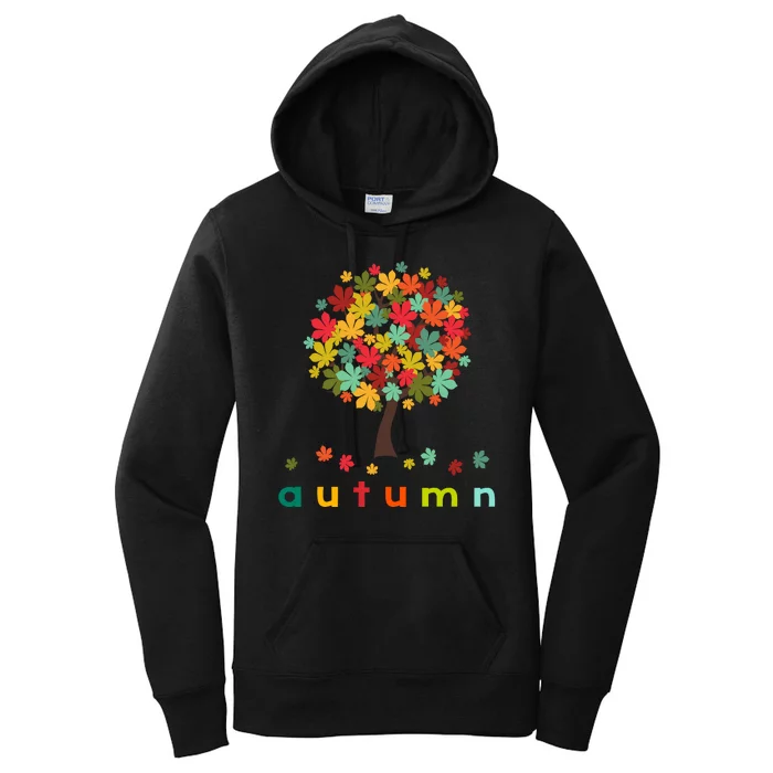 Autumn Tree Colorful Festive Women's Pullover Hoodie