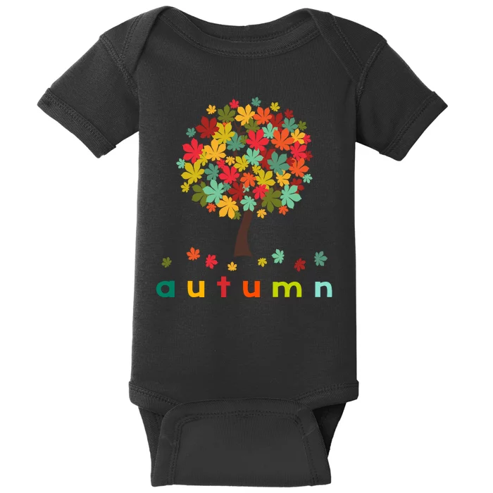 Autumn Tree Colorful Festive Baby Bodysuit