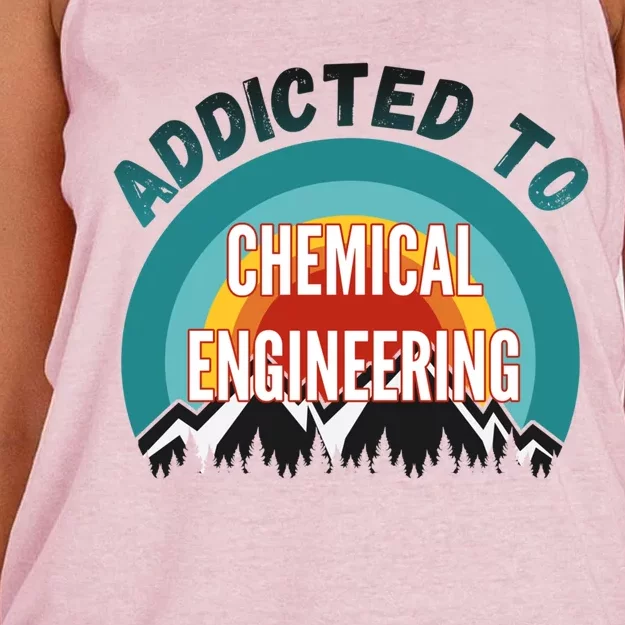 Addicted To Chemical Engineering College Major Gift Women's Knotted Racerback Tank