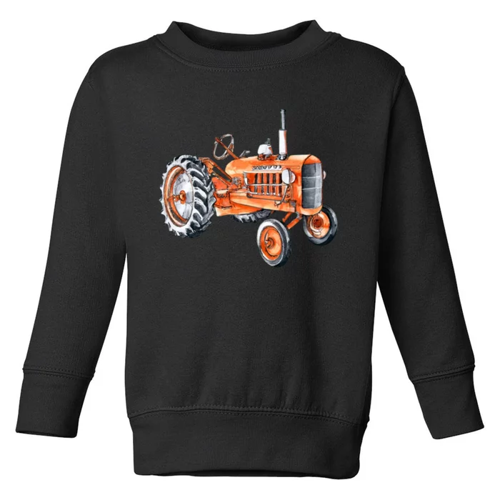 Allis Tractor Chalmers D17 Watercolor Toddler Sweatshirt