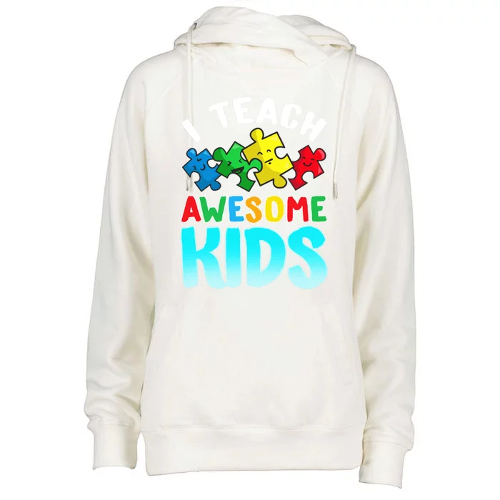 Autism Teacher Cute Gift Special Education Appreciation Gift Womens Funnel Neck Pullover Hood