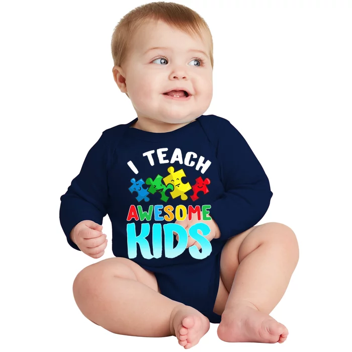 Autism Teacher Cute Gift Special Education Appreciation Gift Baby Long Sleeve Bodysuit