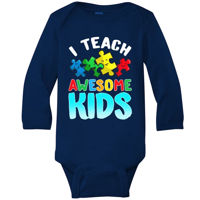 Autism Teacher Cute Gift Special Education Appreciation Gift Baby Long Sleeve Bodysuit