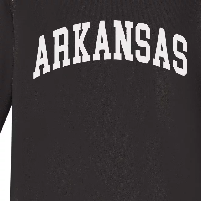 Arkansas Throwback Design Classic Baby Long Sleeve Bodysuit