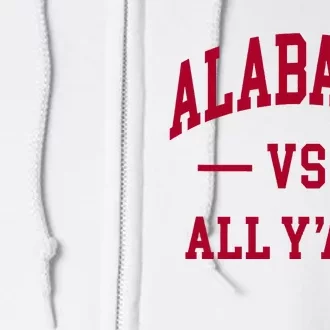 Alabama Throwback Design Classic Full Zip Hoodie