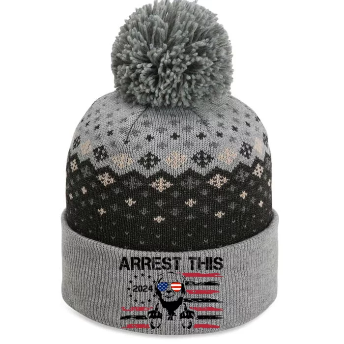 Arrest This Donald Trump 2024 The Baniff Cuffed Pom Beanie