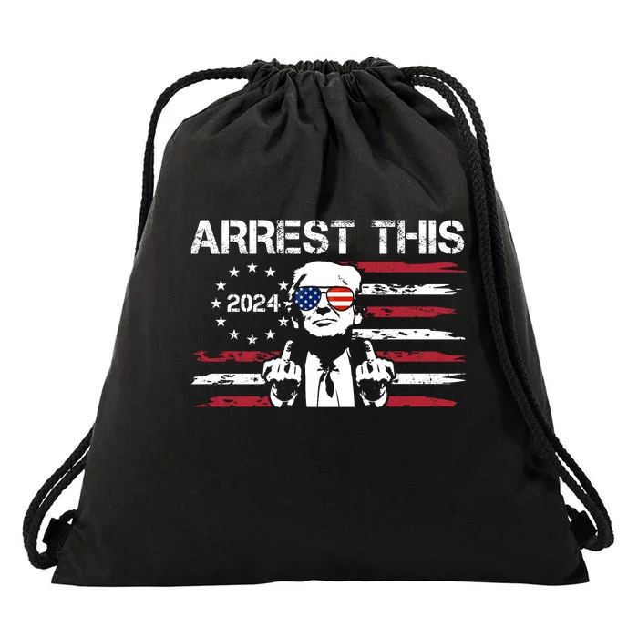 Arrest This Donald Trump 2024 Drawstring Bag