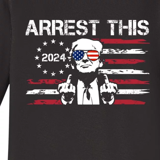 Arrest This Donald Trump 2024 Baby Long Sleeve Bodysuit