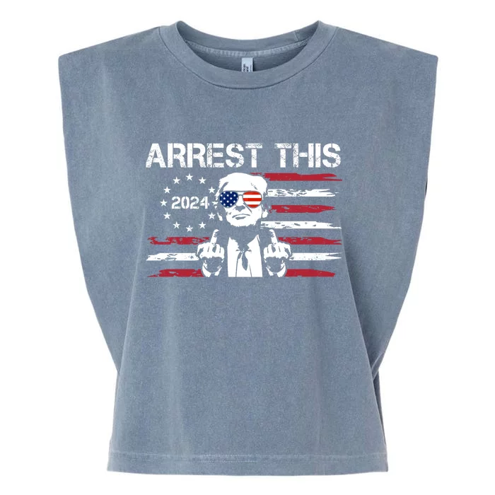 Arrest This Donald Trump 2024 Garment-Dyed Women's Muscle Tee