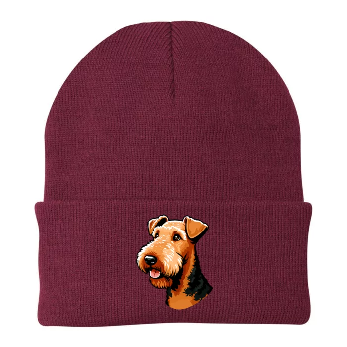 Airedale Terrier Dog Cute Airedale Terrier Gift Idea Knit Cap Winter Beanie