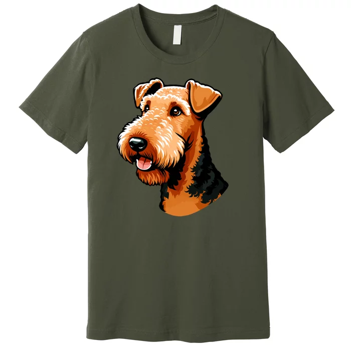 Airedale Terrier Dog Cute Airedale Terrier Gift Idea Premium T-Shirt