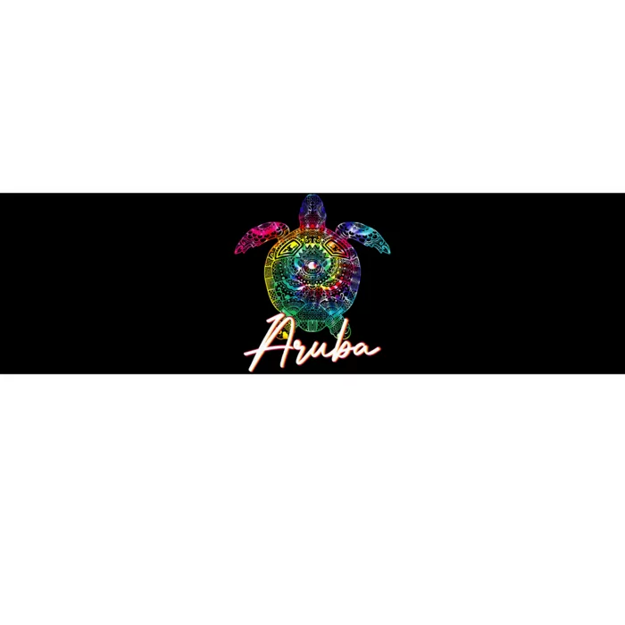 Aruba Tie Dye Sea Turtle Matching Family Vacation Bumper Sticker