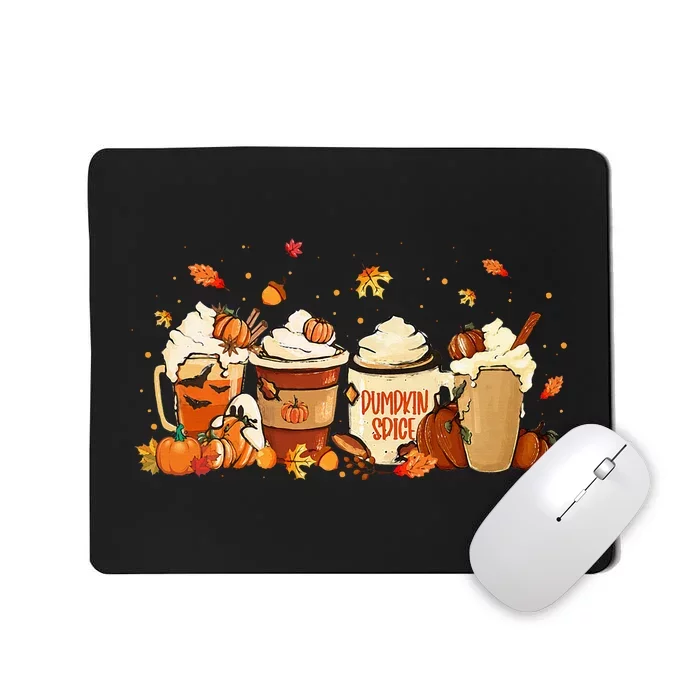 Autumn Thanksgiving Drinks Coffee Pumpkin Spice Latte Season Mousepad