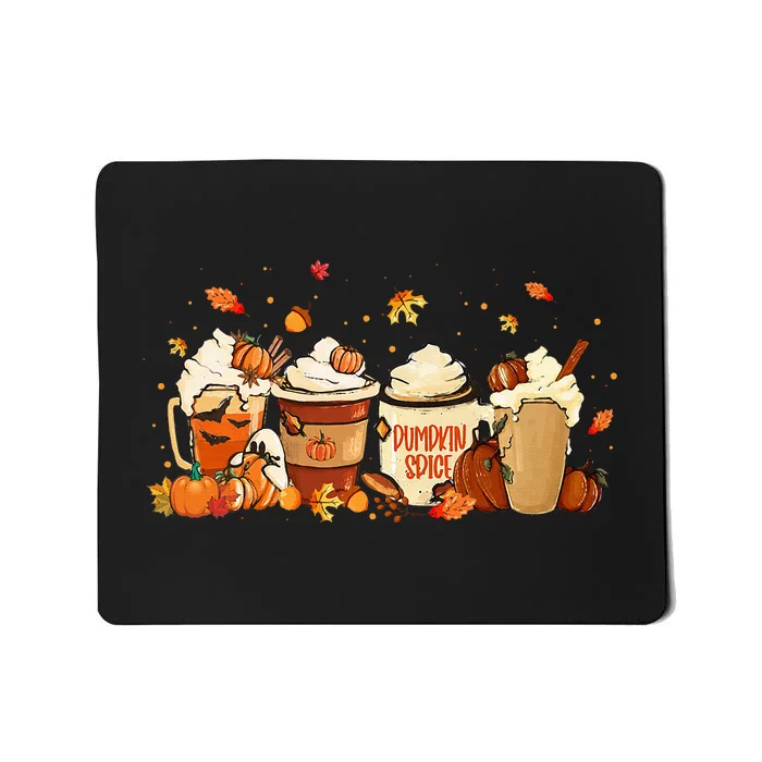 Autumn Thanksgiving Drinks Coffee Pumpkin Spice Latte Season Mousepad