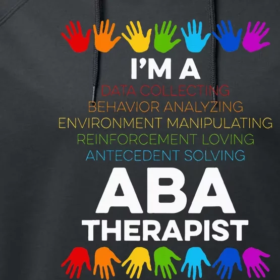 Aba Therapist Data Behavior Analyst Autism Therapy Performance Fleece Hoodie