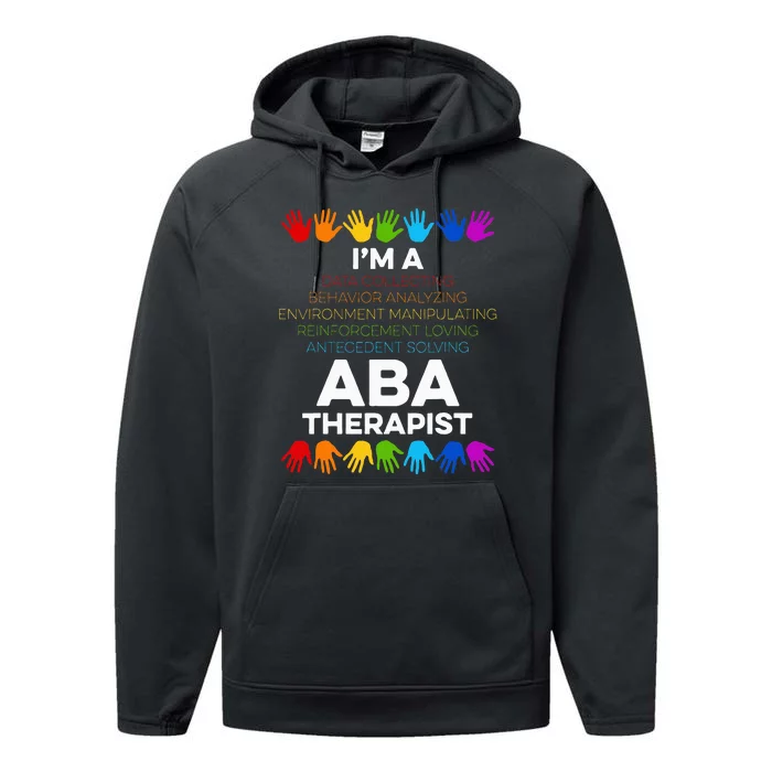 Aba Therapist Data Behavior Analyst Autism Therapy Performance Fleece Hoodie